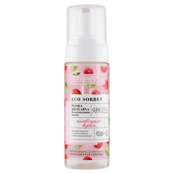 Bielenda Eco Sorbet Pianka micelarna do oczyszczania twarzy nawilżająco-kojaca 150 ml main product photo