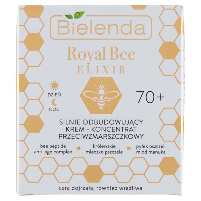 Bielenda Royal Bee Elixir 70+ Silnie odbudowujący krem przeciwzmarszczkowy na dzień noc 50 ml main product photo