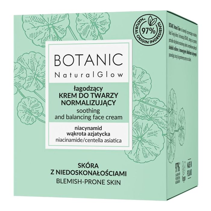 Botanic Natural Glow łagodzący krem do twarzy normalizujący 50 ml main product photo