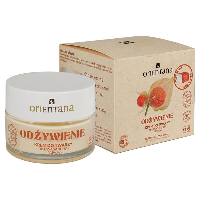 Orientana Odżywienie Ashwagandha Papaja krem do twarzy 40 ml main product photo
