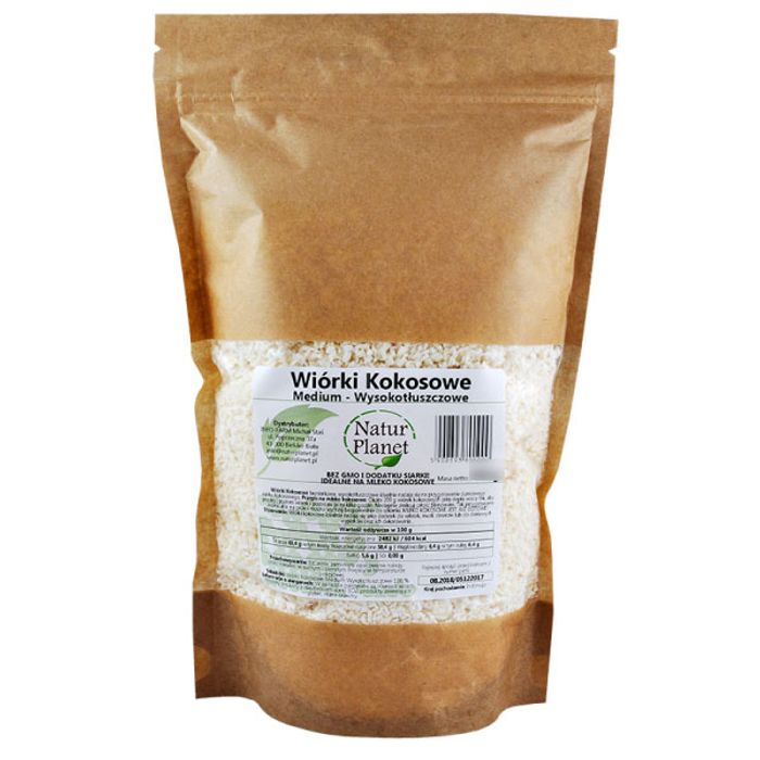 NATUR PLANET WIORKI KOKOSOWE 500G main product photo