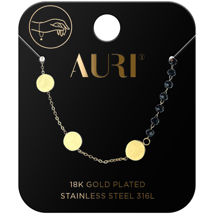 AURI BRANSOLETKA CZARNE KORAL/MEDALIONY main product photo