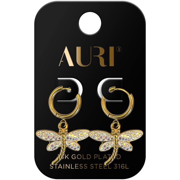 AURI KOLCZYKI WISZACE WAZKI Z CYRKONIAMI main product photo