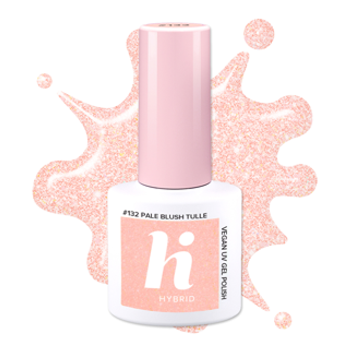 #132 hi hybrid lakier hybrydowy Pale Blush Tulle 5ml main product photo