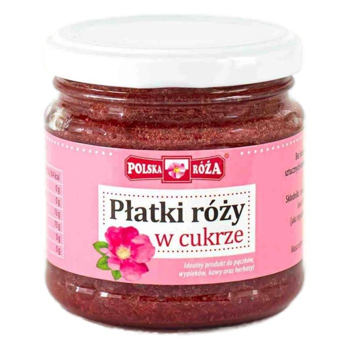 Polska Róża płatki róży w cukrze 220 g main product photo
