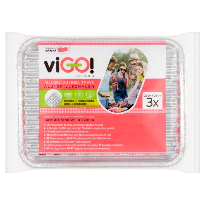 VIGO! tacki aluminiowe do grilla 3 sztuki main product photo