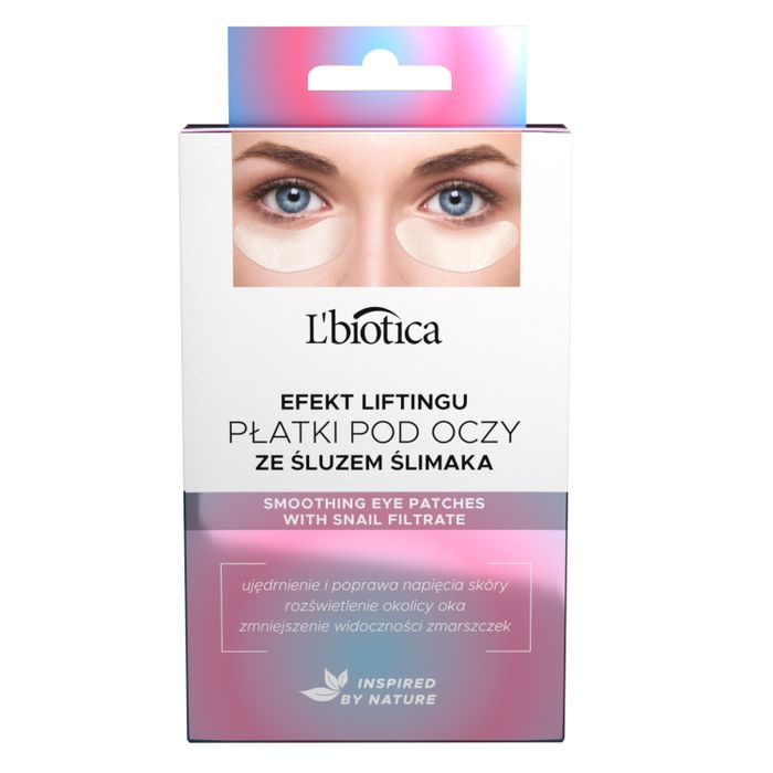 L'biotica płatki pod oczy odmładzające ze śluzem ślimaka 3 pary main product photo
