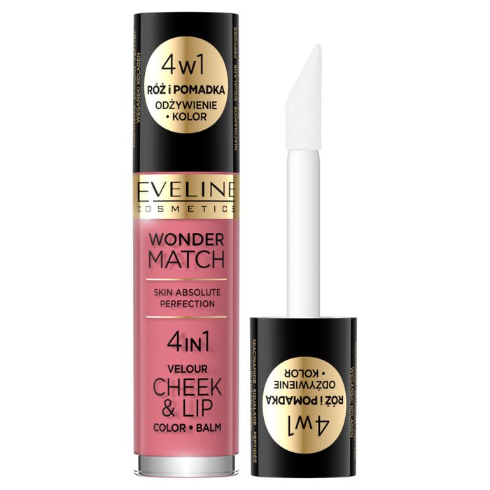 EVELINE Wonder Match Velour Cheek&Lip Róż i pomadka w płynie, nr 04, 1 szt main product photo