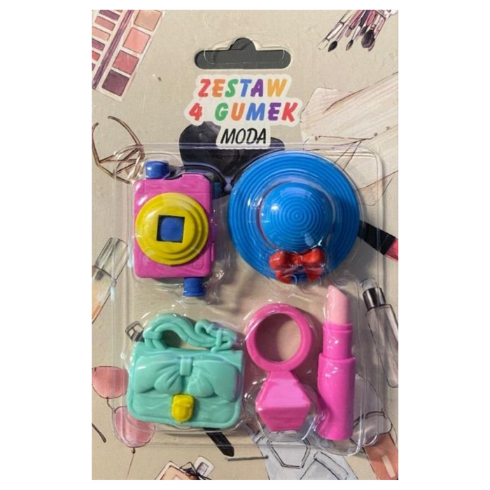 Zestaw gumek do ścierania Fashion 4 szt. main product photo