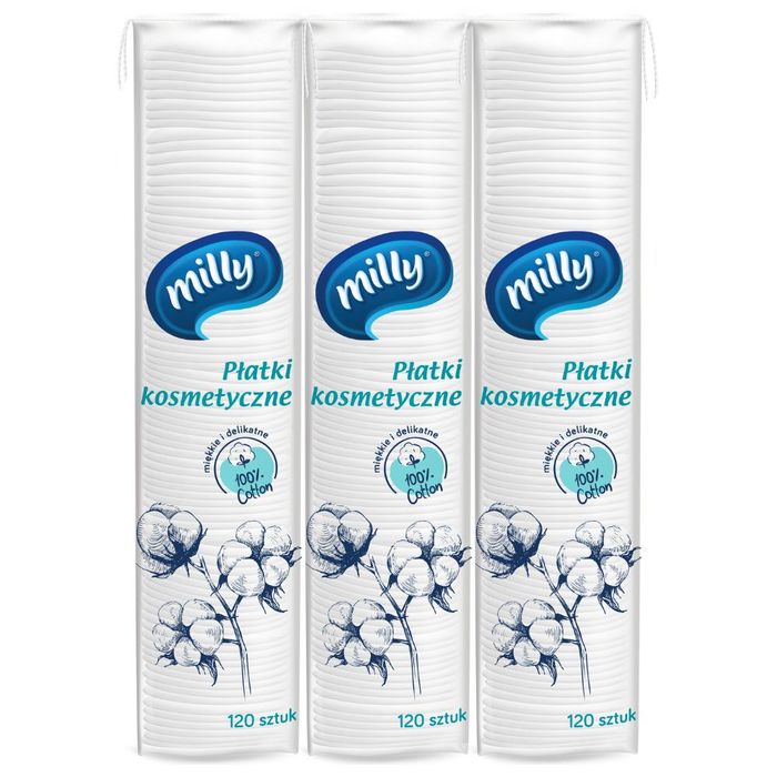 Milly zestaw płatków kosmetycznych 3 x 120 sztuk main product photo