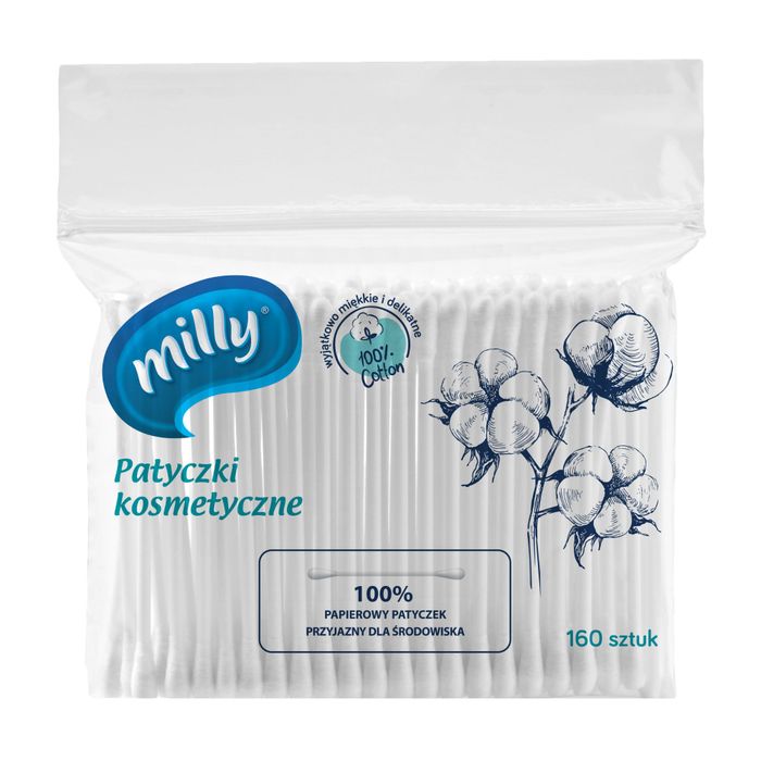 Milly Folia patyczki kosmetyczne 160 sztuk main product photo