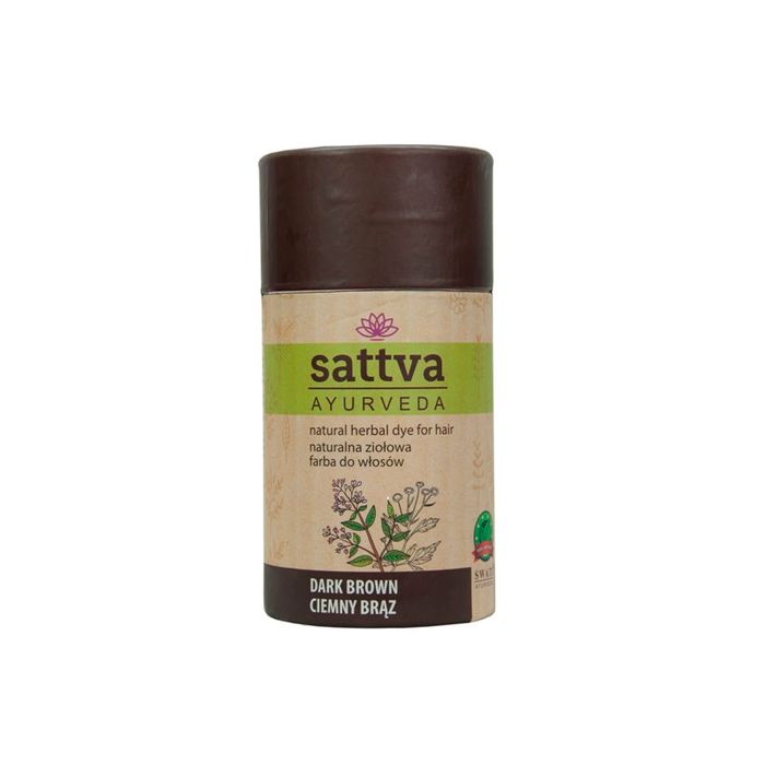 SATTVA AYURVEDA NATUR.ZIOL.FARBA CIEMNY BRĄZ 150G main product photo
