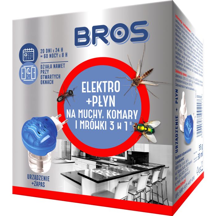 Bros elektro na muchy, komary i mrówki (+ płyn 30 ml) main product photo
