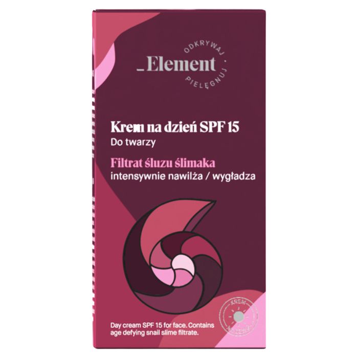 Element Krem na dzień SPF 15 do twarzy filtrat śluzu ślimaka 50 ml main product photo