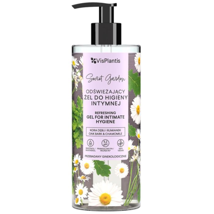 Vis Plantis Secret Garden Odświeżający żel do higieny intymnej kora dębu i rumianek 300 ml main product photo