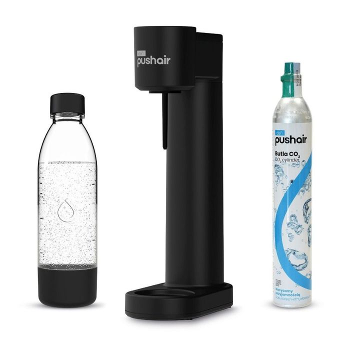 Dafi PushAir saturator Czarny + butelka 700 ml + nabój CO2 main product photo