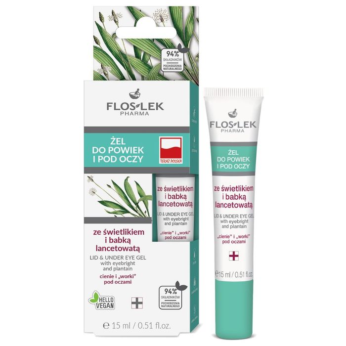 Floslek żel do powiek i pod oczy ze świetlikiem i babką lancetowatą 15 ml main product photo