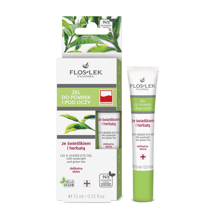FLOSLEK żel po powiek i pod oczy - świetlik i herbata 15ml main product photo
