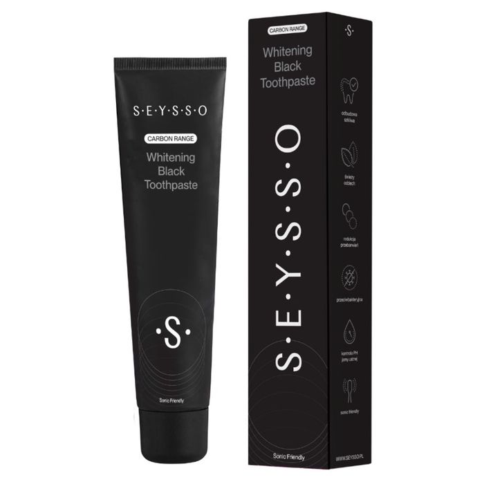 Seysso Color Black wybielająca pasta do zębów z węglem aktywnym 75 ml main product photo