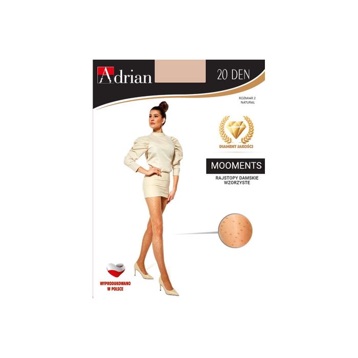 Adrian rajstopy damskie wzór mooments 20den rozmiar 2 natural 1 szt main product photo