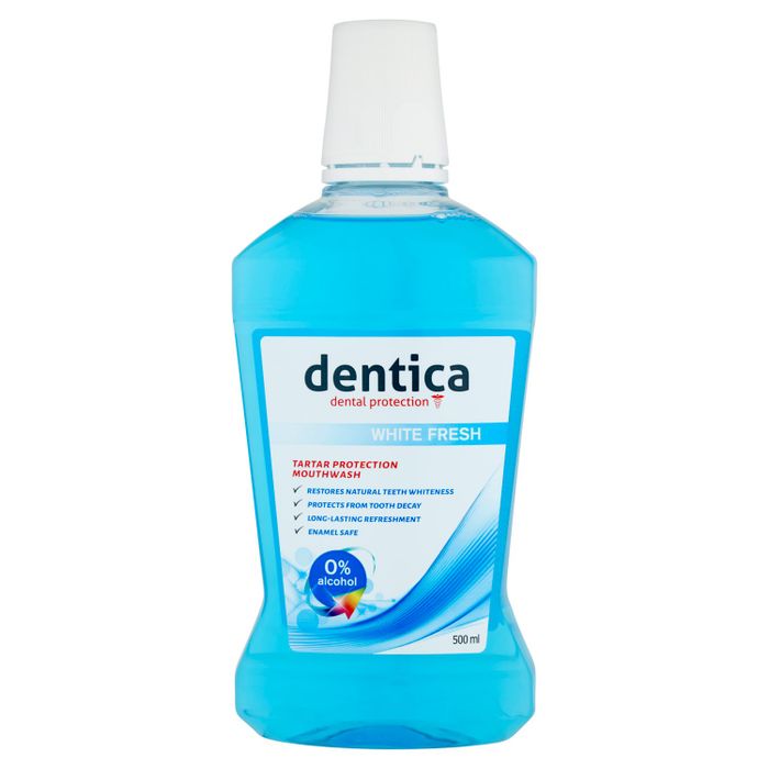 DENTICA PŁYN DO PLUKANIA WHITE FRESH 500ML main product photo