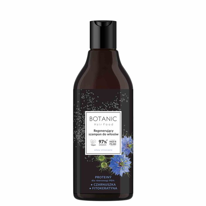 BOTANIC Szampon regenerujący do włosów czarnuszka / fitokeratyna, 500 main product photo
