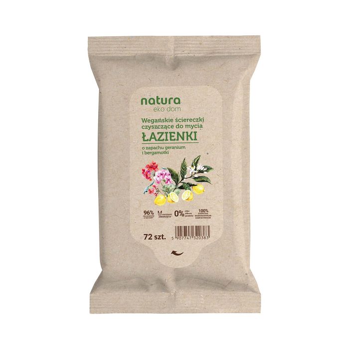 NATURA EKO DOM CHUSTECZKI DO MYCIA ŁAZIENKI, 72 SZT main product photo