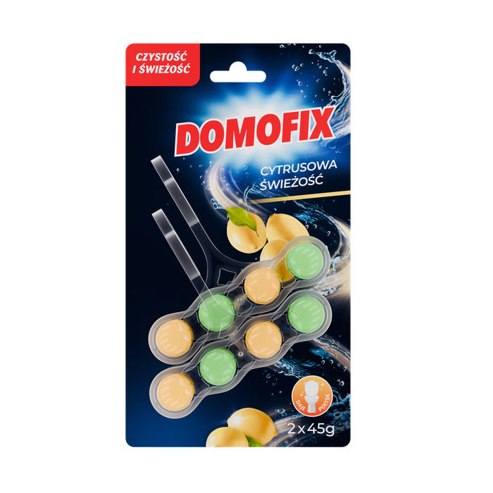 Domofix kostka do WC Cytrusowa Świeżość 2x45 g main product photo