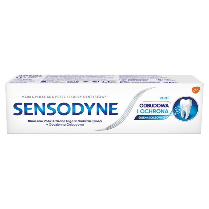 Sensodyne Mint Odbudowa i Ochrona Wyrób medyczny pasta do zębów z fluorkiem 75 ml main product photo