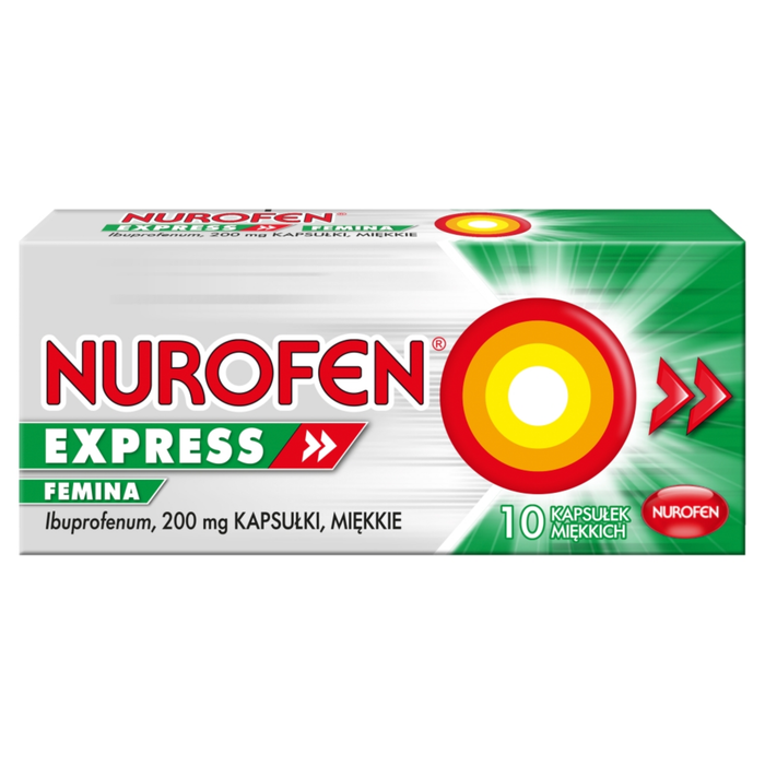 NUROFEN Express Femina kapsułki miękkie 10 sztuk main product photo