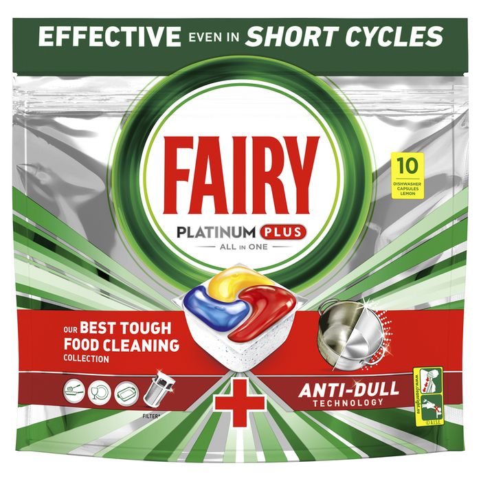 Fairy Platinum Plus Cytryna Tabletki do zmywarki All In One, 10 tabletek main product photo