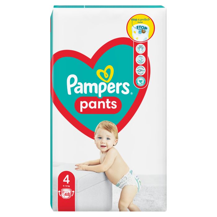 Pampers Pants Pieluchomajtki, rozmiar 4, 48 sztuk, 9kg-15kg main product photo