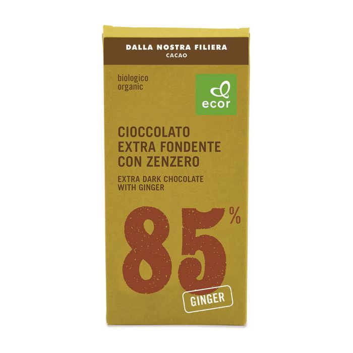 ECOR CZEKOL GORZ.MIN.85% IMBIR BIO 80G main product photo