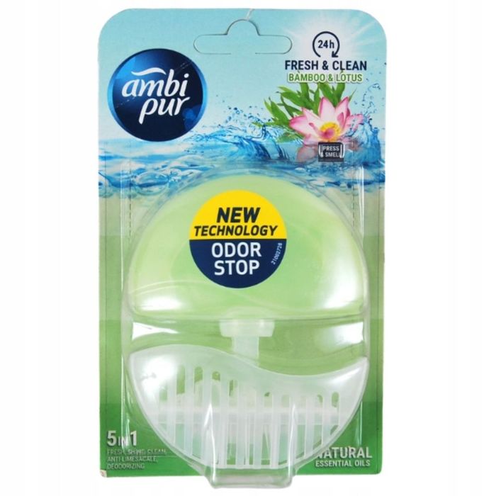 Ambi Pur zawieszka do WC Fresh Clean Bambus i Lotus 55 ml main product photo