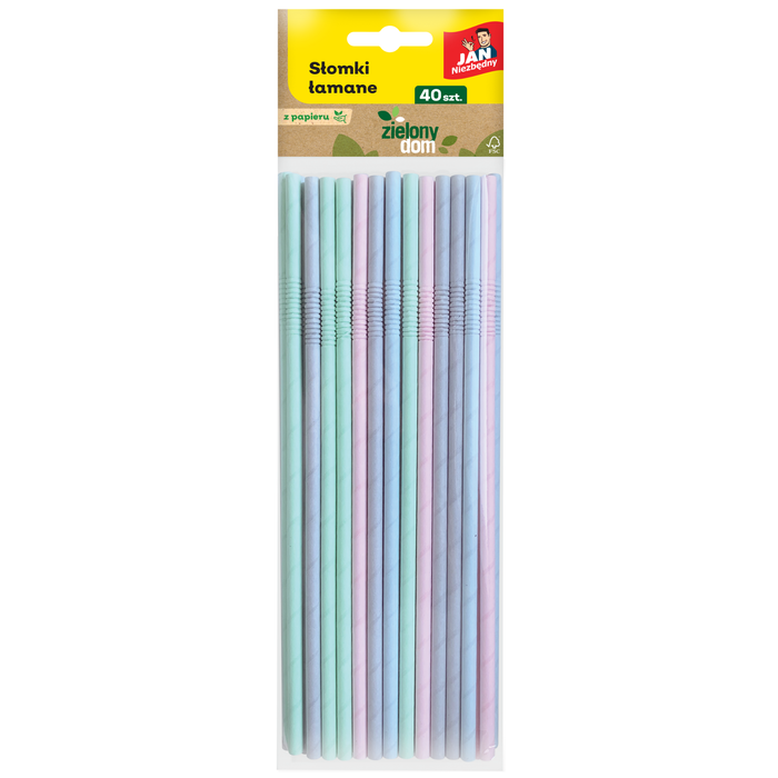 Jan Niezbędny słomki papierowe pastelowe 40 szt. main product photo