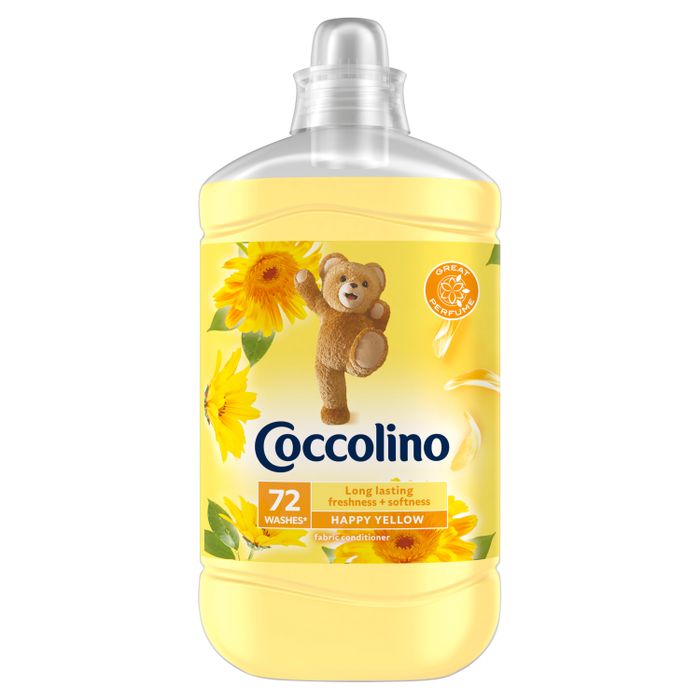 Coccolino Happy Yellow Płyn do płukania tkanin koncentrat 1800 ml (72 prania) main product photo