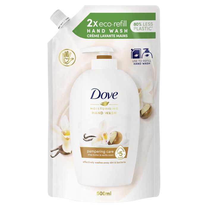 Dove Pampering Care Pielęgnujące mydło w płynie zapas 500 ml main product photo