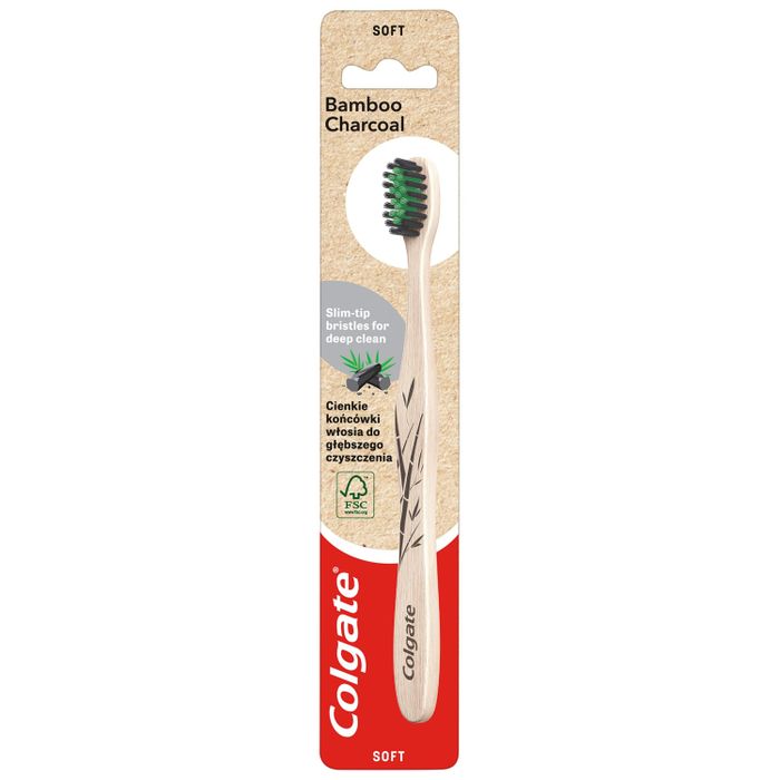 Colgate Bamboo Bambusowa szczoteczka do zębów miękka SOFT 1 sztuka main product photo