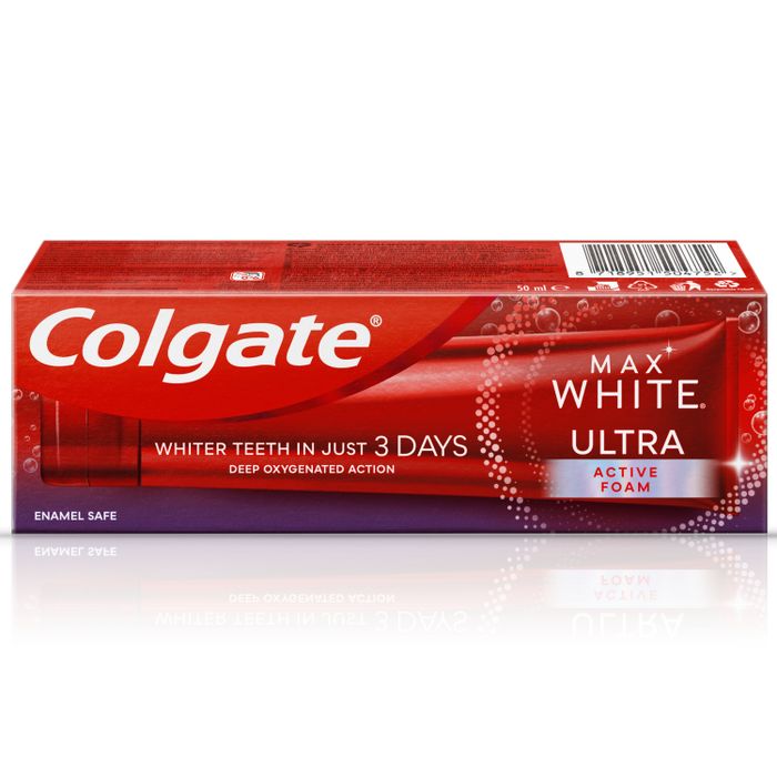 Colgate Max White Ultra Active Foam wybielająca pasta do zębów 50ml main product photo