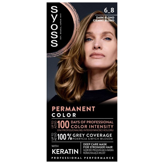 Syoss Permanent Coloration farba do włosów trwale koloryzująca 6-8 ciemny blond main product photo