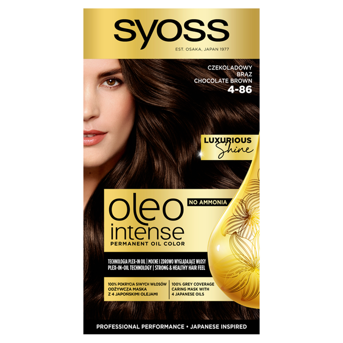SYOSS OLEO 4-86 farba do włosów CZEKOLADOWY BRĄZ - bez amoniaku main product photo