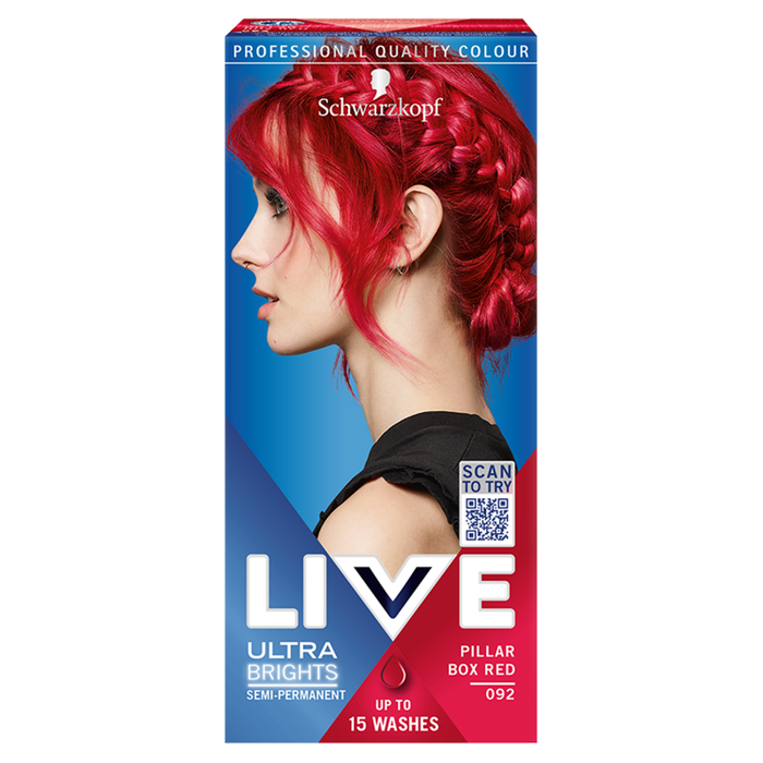 Schwarzkopf Live Ultra Brights or Pastel farba do włosów 092 Pillar Box Red  main product photo