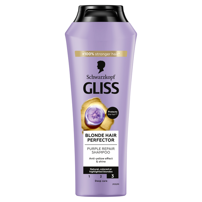Gliss Blonde Hair Perfector Szampon do włosów farbowanych lub rozjaśnianych blond 250 ml main product photo