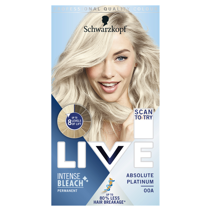 Schwarzkopf LIVE Intense Bleach nr 00A Absolute Platinum main product photo