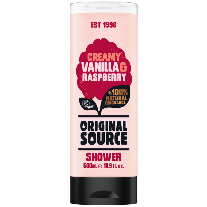 ORIGINAL SOURCE Creamy Vanilla & Raspberry żel pod prysznic 500 ml main product photo