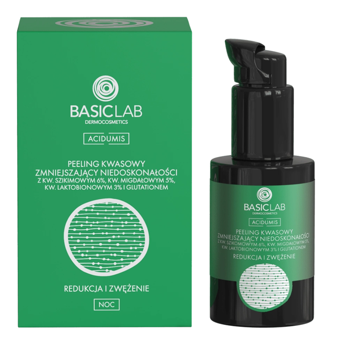 Basiclab peeling kwasowy zmniejszający niedoskonałości redukcja i zwężenie 30 ml main product photo