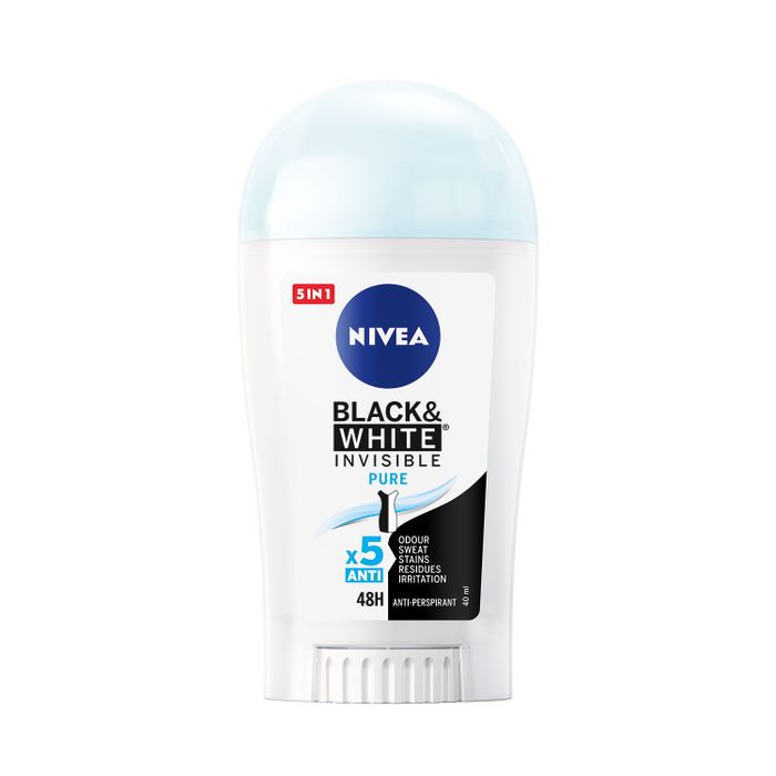 NIVEA NIVEA B&W INVISIBLE PURE DEO SZTYFT 40M main product photo