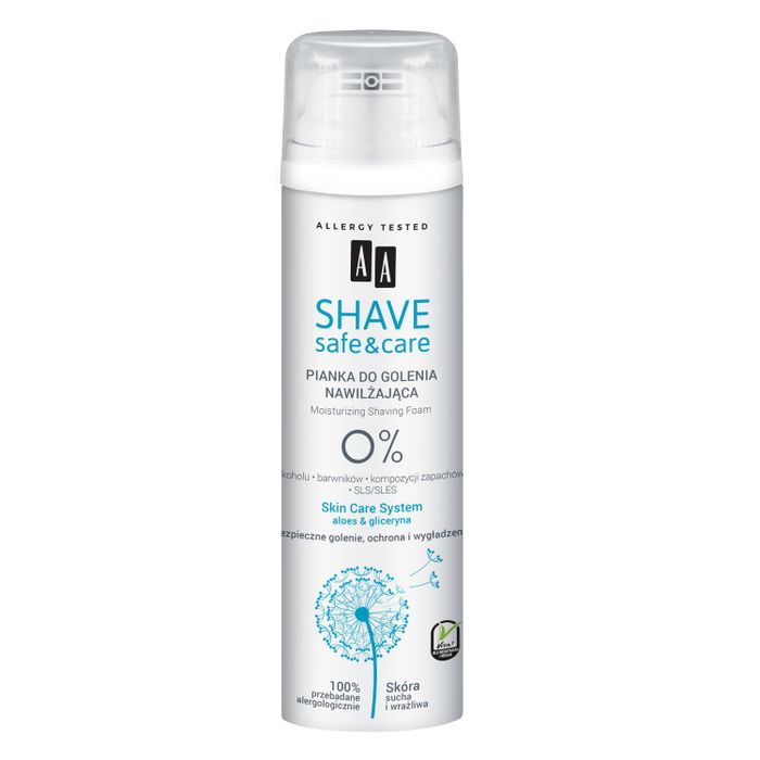 AA AA SHAVE SAFE&CARE PIANKA D/GOL.250ML main product photo