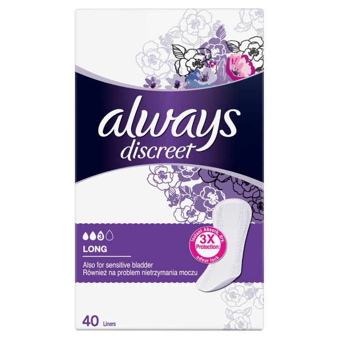 ALWAYS ALWAYS.DISCREET INKONTYN WKLADKI 40SZT main product photo