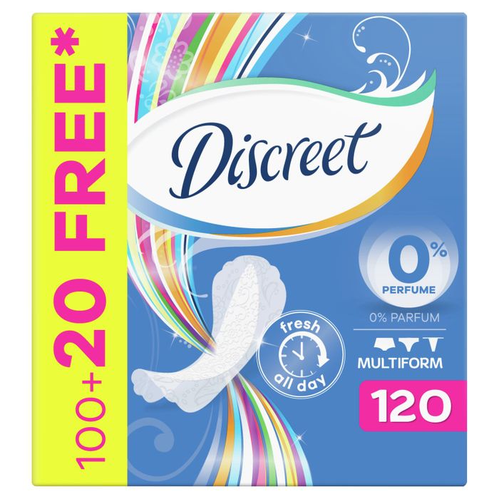 DISCREET DISCREET WKŁADKI REGULAR 120 SZT main product photo